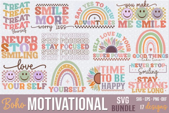 Boho Motivational Retro SVG Bundle Review