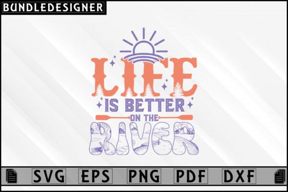 Summer Lake River SVG Design