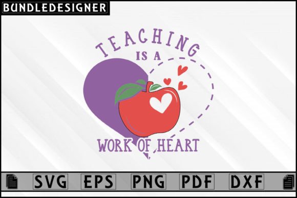 Teacher Apple Heart SVG Design Review